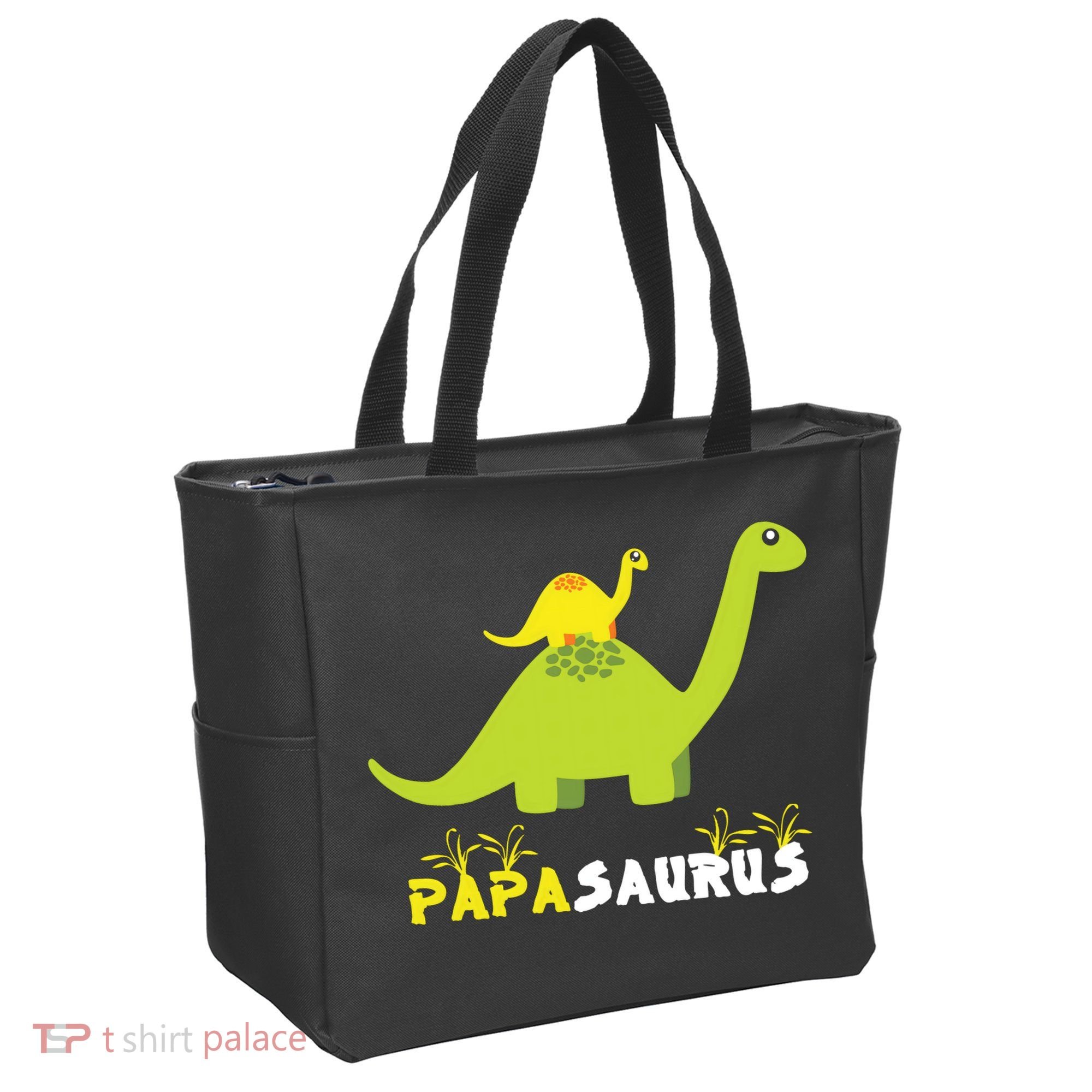 Papasaurus Funny Dinosaur Dad Papa Saurus Father's Day Tote Bag