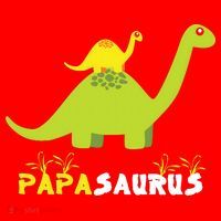 Papasaurus Funny Dinosaur Dad Papa Saurus Father's Day Santa Hat thumb 1
