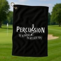 Percussion Funny Drummer Gifts Drummers Golf Towel thumb 1