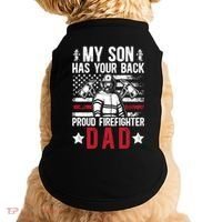 Proud Firefighter Dad Of A Firefighter Father Fire Dad Meaningful Gift Doggie Tank thumb 0