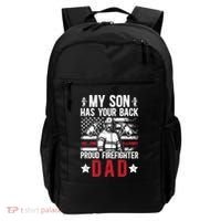 Proud Firefighter Dad Of A Firefighter Father Fire Dad Meaningful Gift Backpack thumb 0