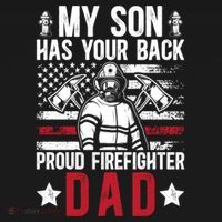 Proud Firefighter Dad Of A Firefighter Father Fire Dad Meaningful Gift Bucket Hat thumb 4
