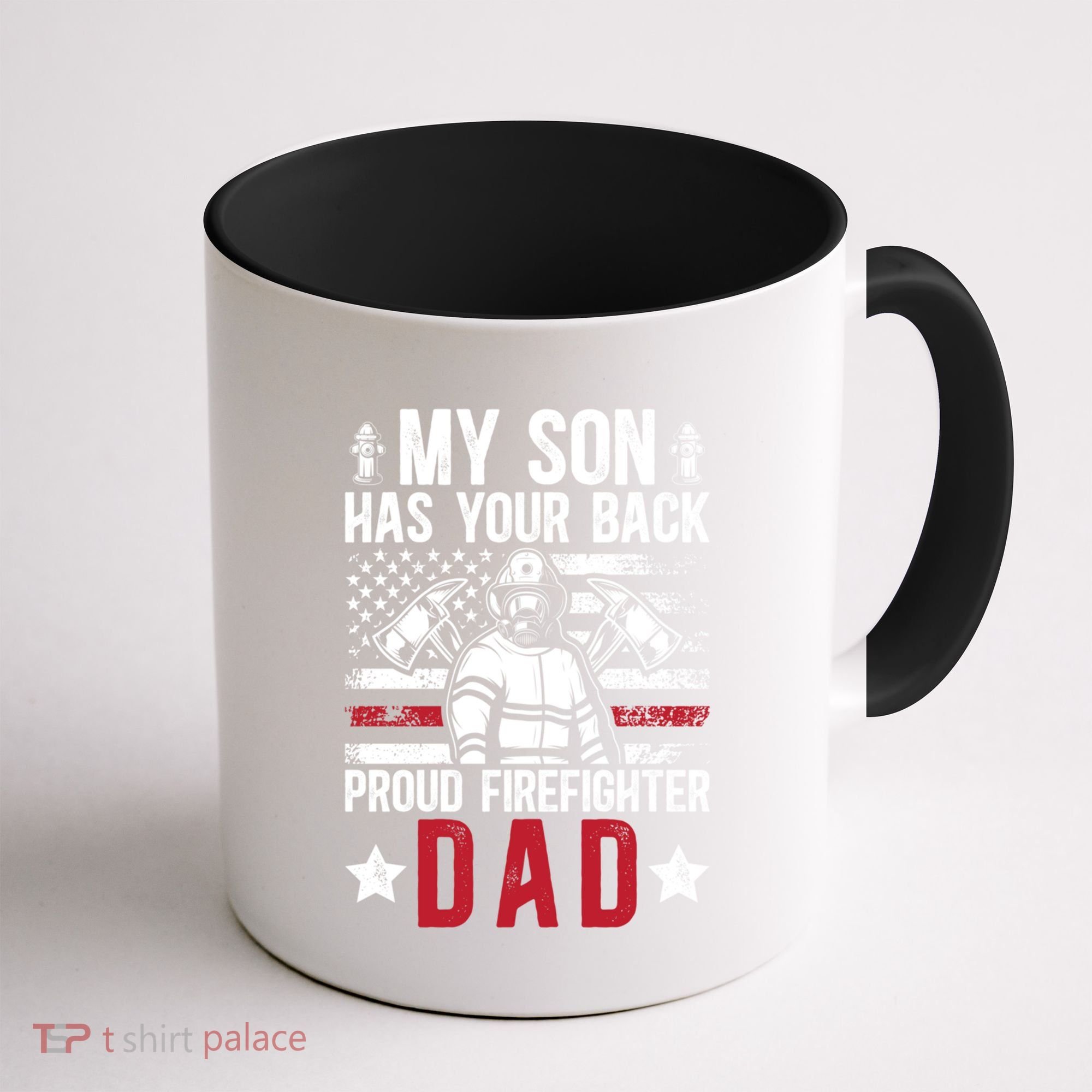 Proud Firefighter Dad Of A Firefighter Father Fire Dad Meaningful Gift Coffee Mug