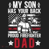 Proud Firefighter Dad Of A Firefighter Father Fire Dad Meaningful Gift Beanie thumb 2