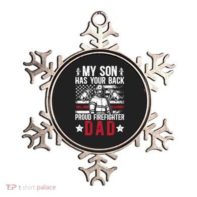 Proud Firefighter Dad Of A Firefighter Father Fire Dad Meaningful Gift Ornament