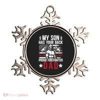 Proud Firefighter Dad Of A Firefighter Father Fire Dad Meaningful Gift Ornament thumb 0