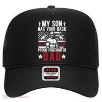 Proud Firefighter Dad Of A Firefighter Father Fire Dad Meaningful Gift Hat thumb 0
