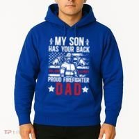 Proud Firefighter Dad Of A Firefighter Father Fire Dad Meaningful Gift Hoodie thumb 2