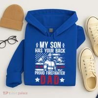 Proud Firefighter Dad Of A Firefighter Father Fire Dad Meaningful Gift Hoodie thumb 4