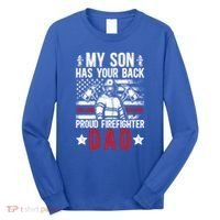 Proud Firefighter Dad Of A Firefighter Father Fire Dad Meaningful Gift Long Sleeve Shirt thumb 0