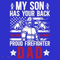 Proud Firefighter Dad Of A Firefighter Father Fire Dad Meaningful Gift Coaster thumb 2