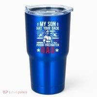 Proud Firefighter Dad Of A Firefighter Father Fire Dad Meaningful Gift Tumbler thumb 0