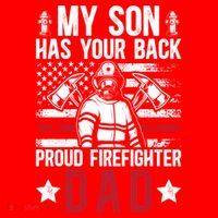 Proud Firefighter Dad Of A Firefighter Father Fire Dad Meaningful Gift Santa Hat thumb 1