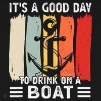 Pontoon Funny Drinking ItS A Good Day To Drink On A Boat Ornament thumb 1