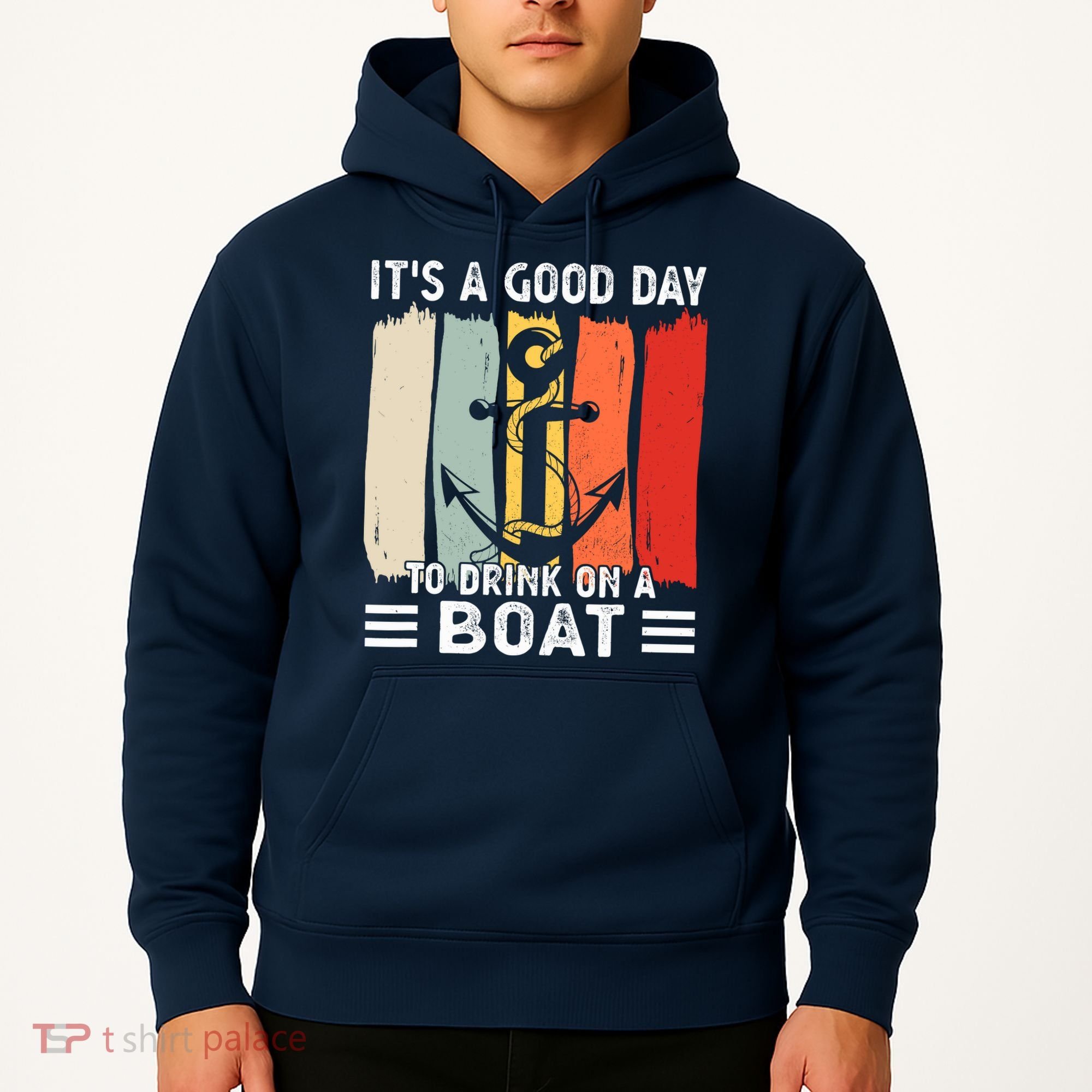 Pontoon Funny Drinking ItS A Good Day To Drink On A Boat Hoodie