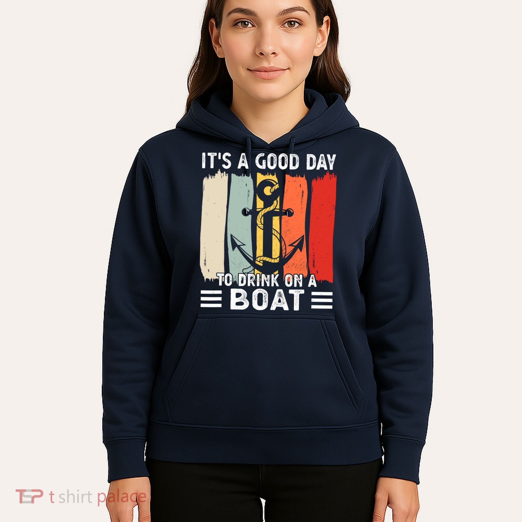 Pontoon Funny Drinking ItS A Good Day To Drink On A Boat Hoodie