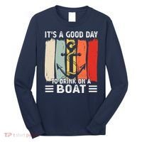 Pontoon Funny Drinking ItS A Good Day To Drink On A Boat Long Sleeve Shirt thumb 0