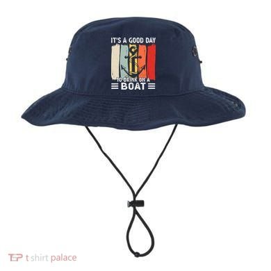 Pontoon Funny Drinking ItS A Good Day To Drink On A Boat Bucket Hat