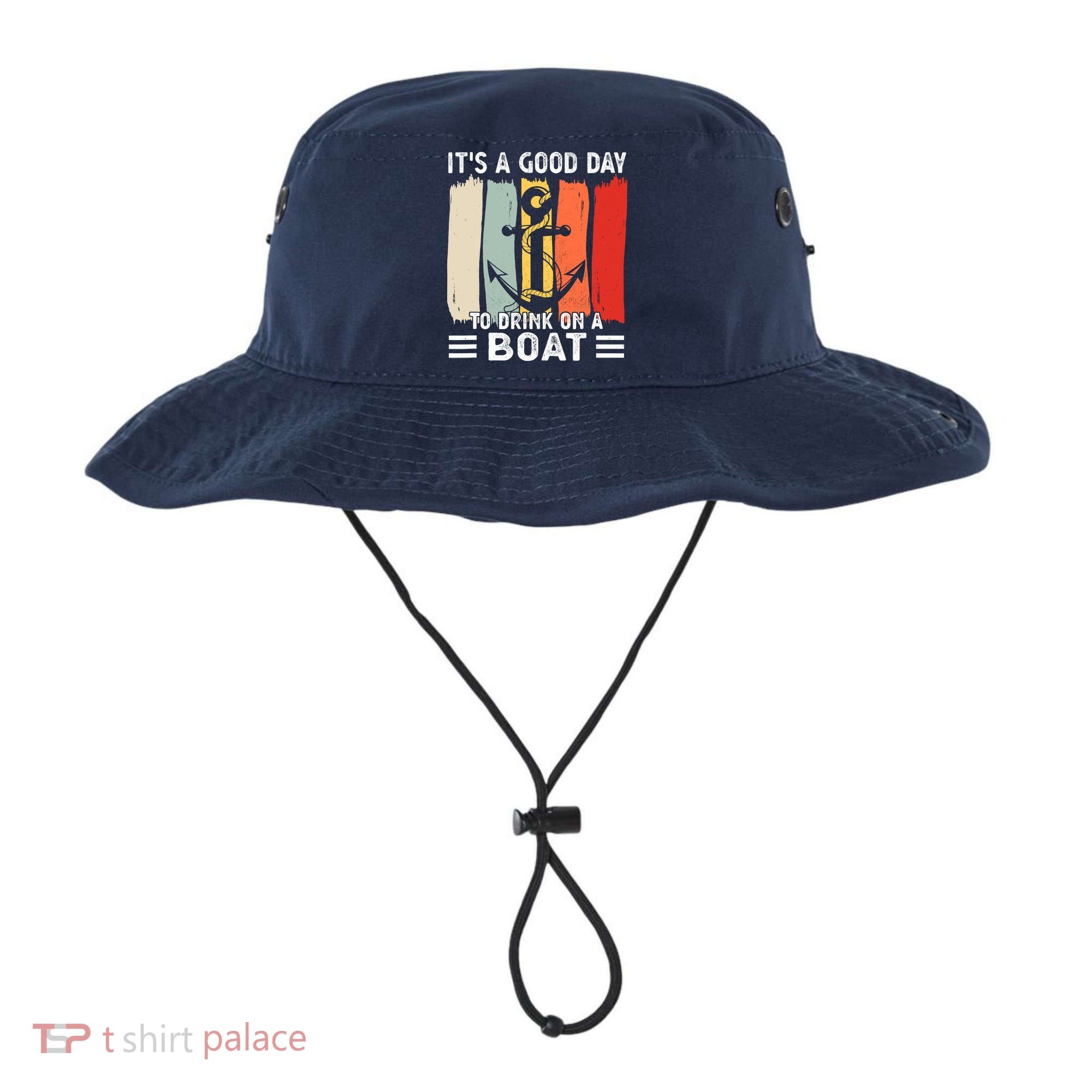 Pontoon Funny Drinking ItS A Good Day To Drink On A Boat Bucket Hat