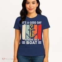 Pontoon Funny Drinking ItS A Good Day To Drink On A Boat Women's T-Shirt thumb 4