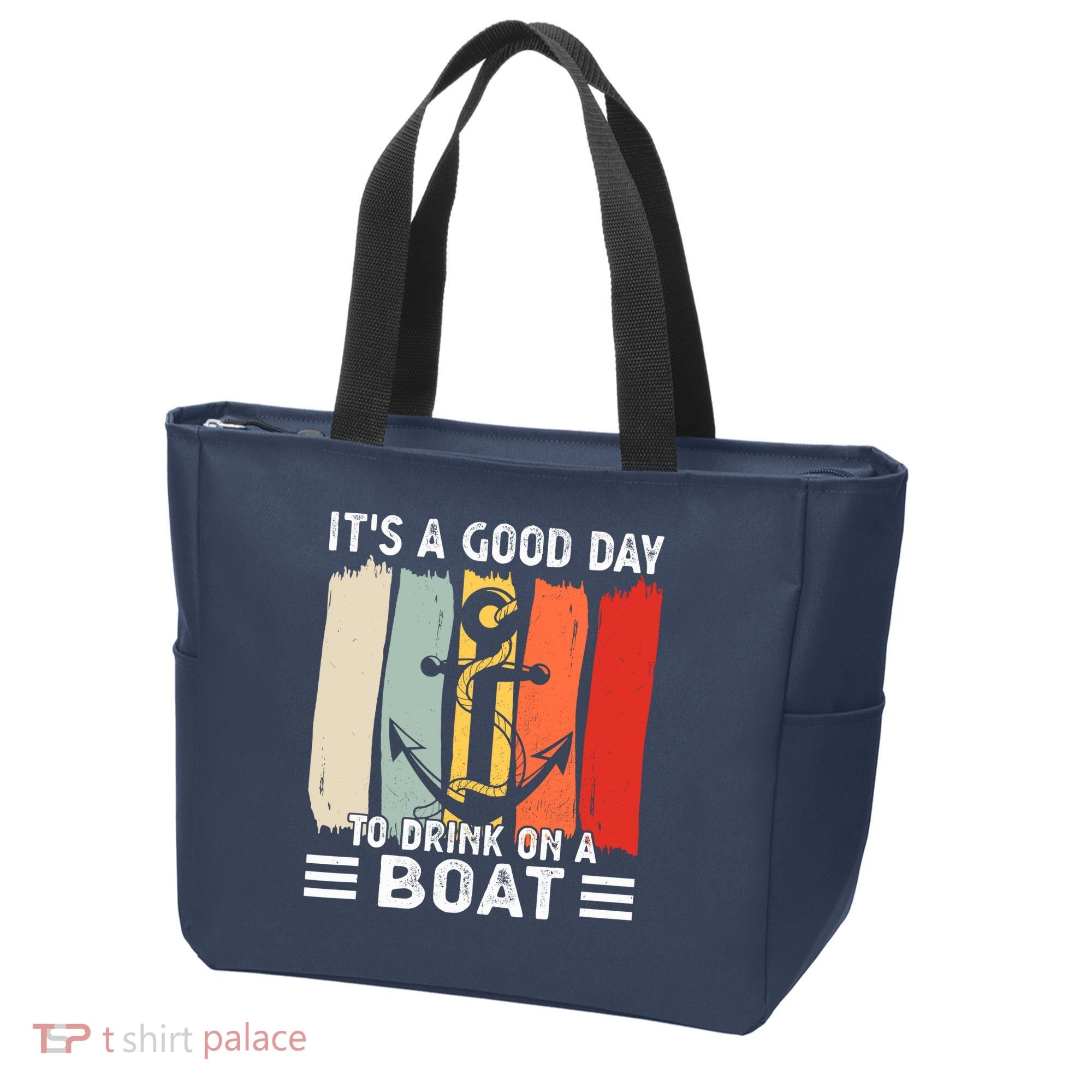 Pontoon Funny Drinking ItS A Good Day To Drink On A Boat Tote Bag
