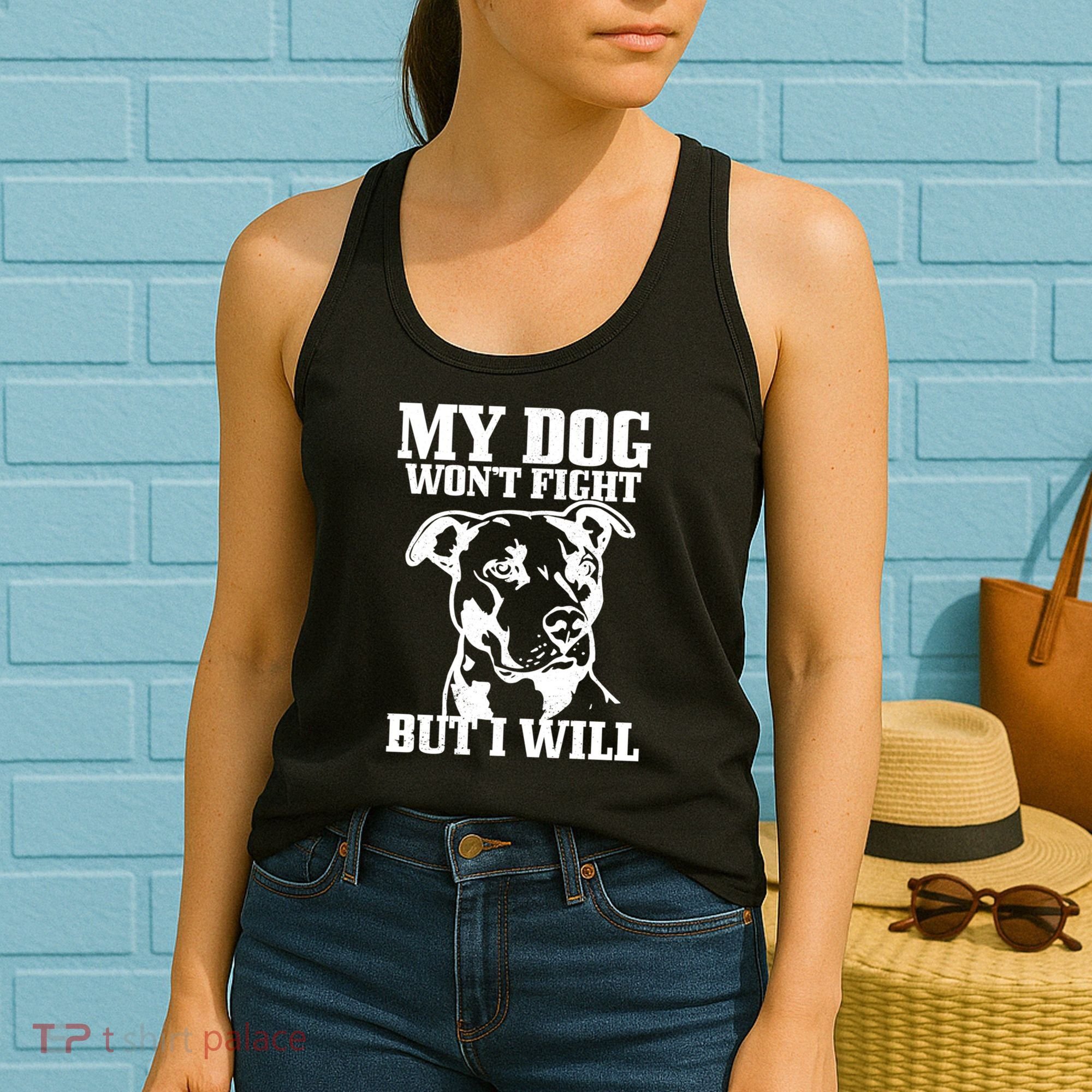 Pitbull Funny Dog Pitbull Mom Pitbull Dad Cute Gift Women's Tank Top