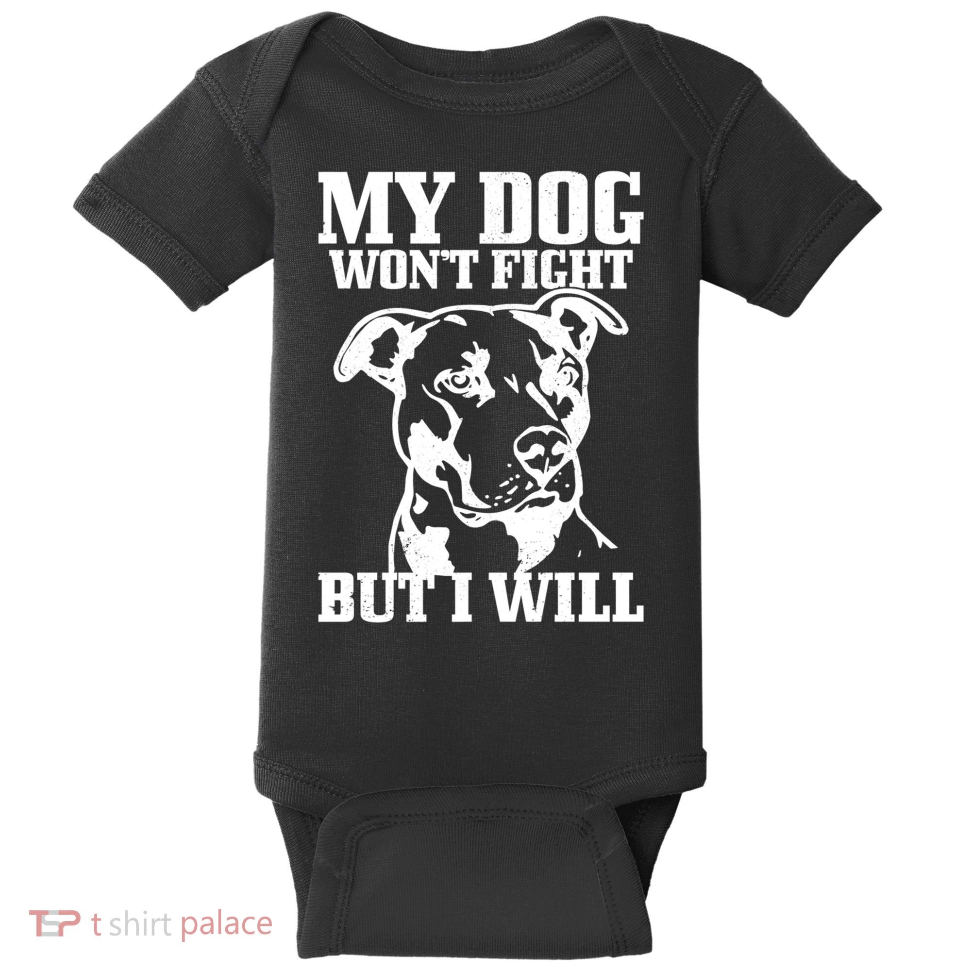 Pitbull Funny Dog Pitbull Mom Pitbull Dad Cute Gift Baby Bodysuit