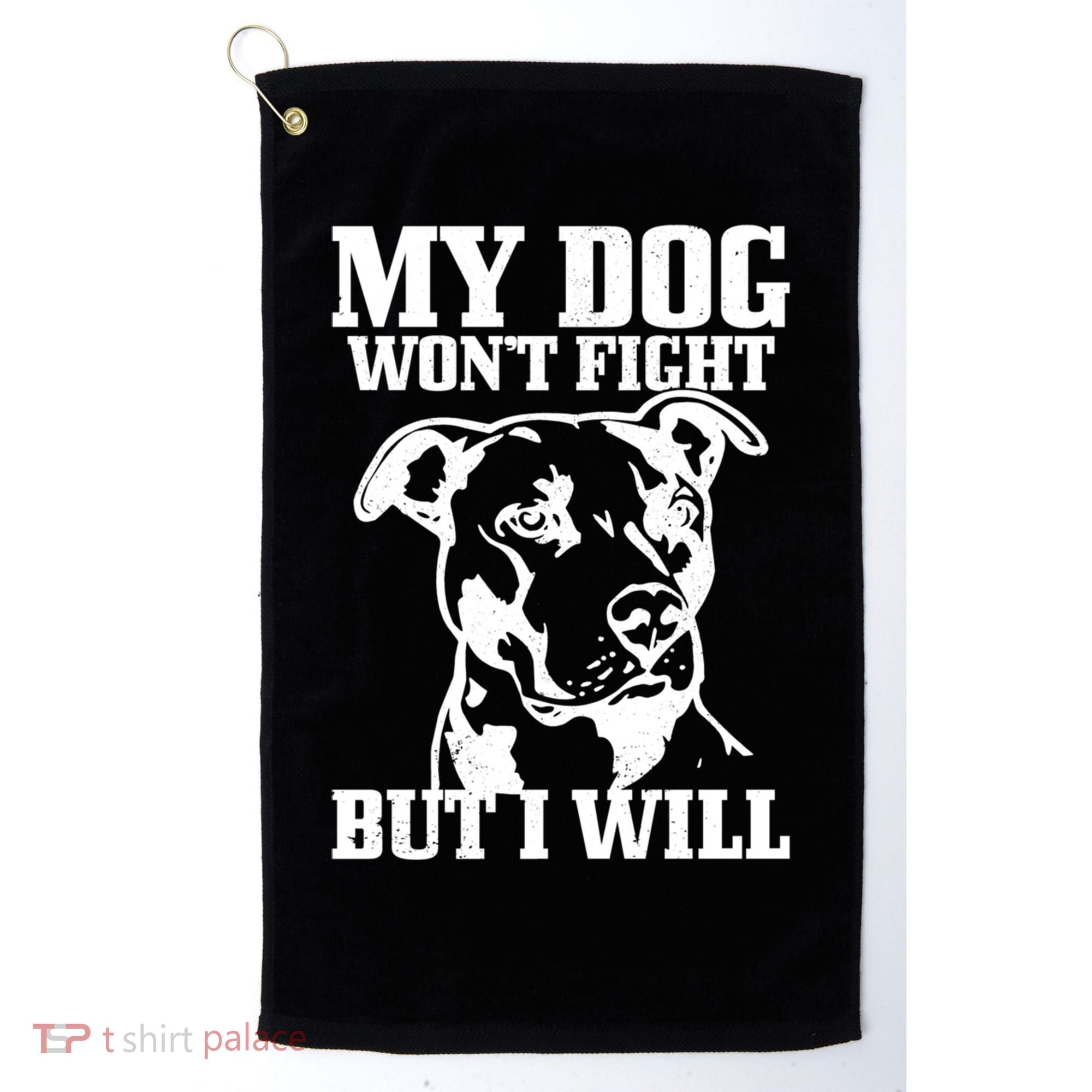 Pitbull Funny Dog Pitbull Mom Pitbull Dad Cute Gift Golf Towel