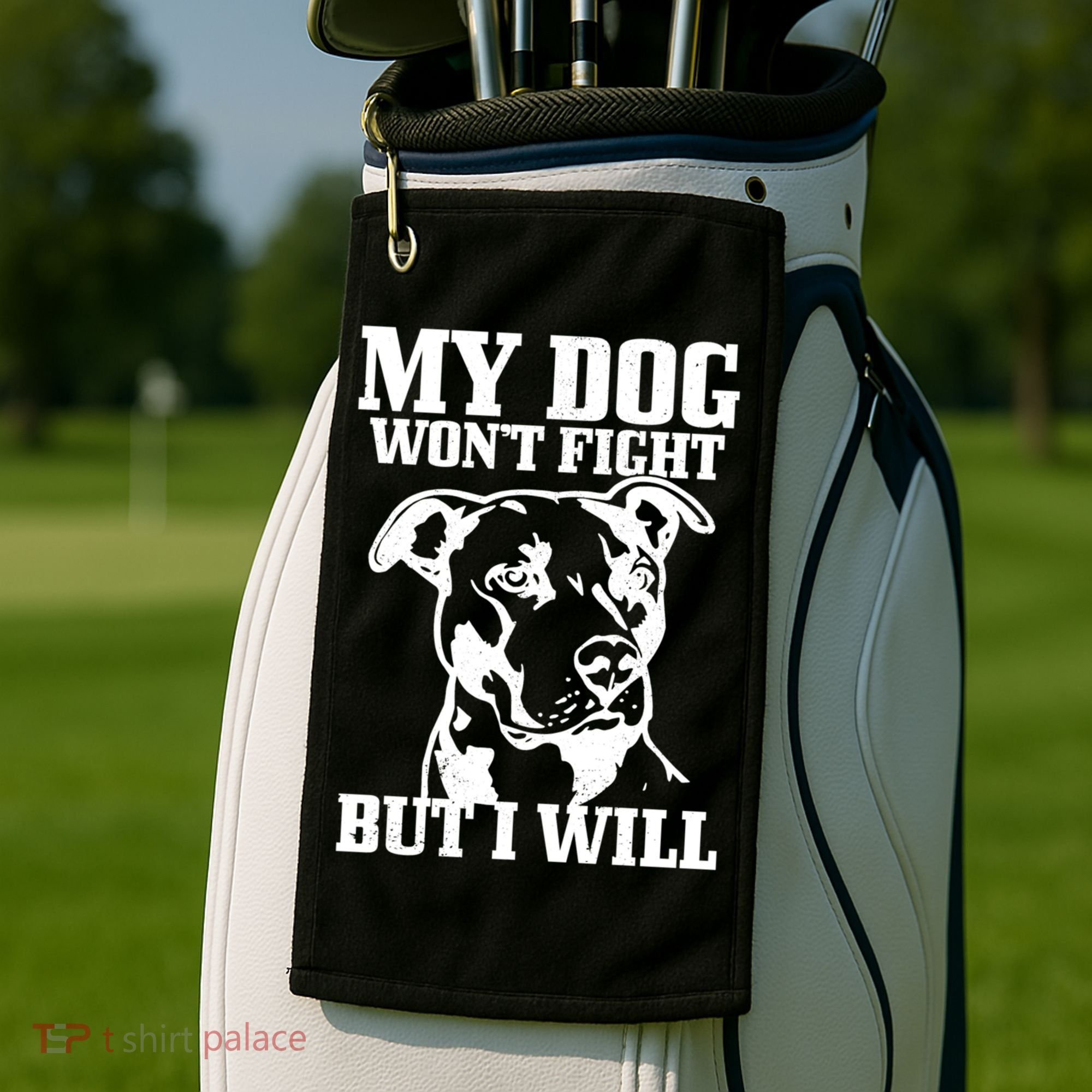 Pitbull Funny Dog Pitbull Mom Pitbull Dad Cute Gift Golf Towel