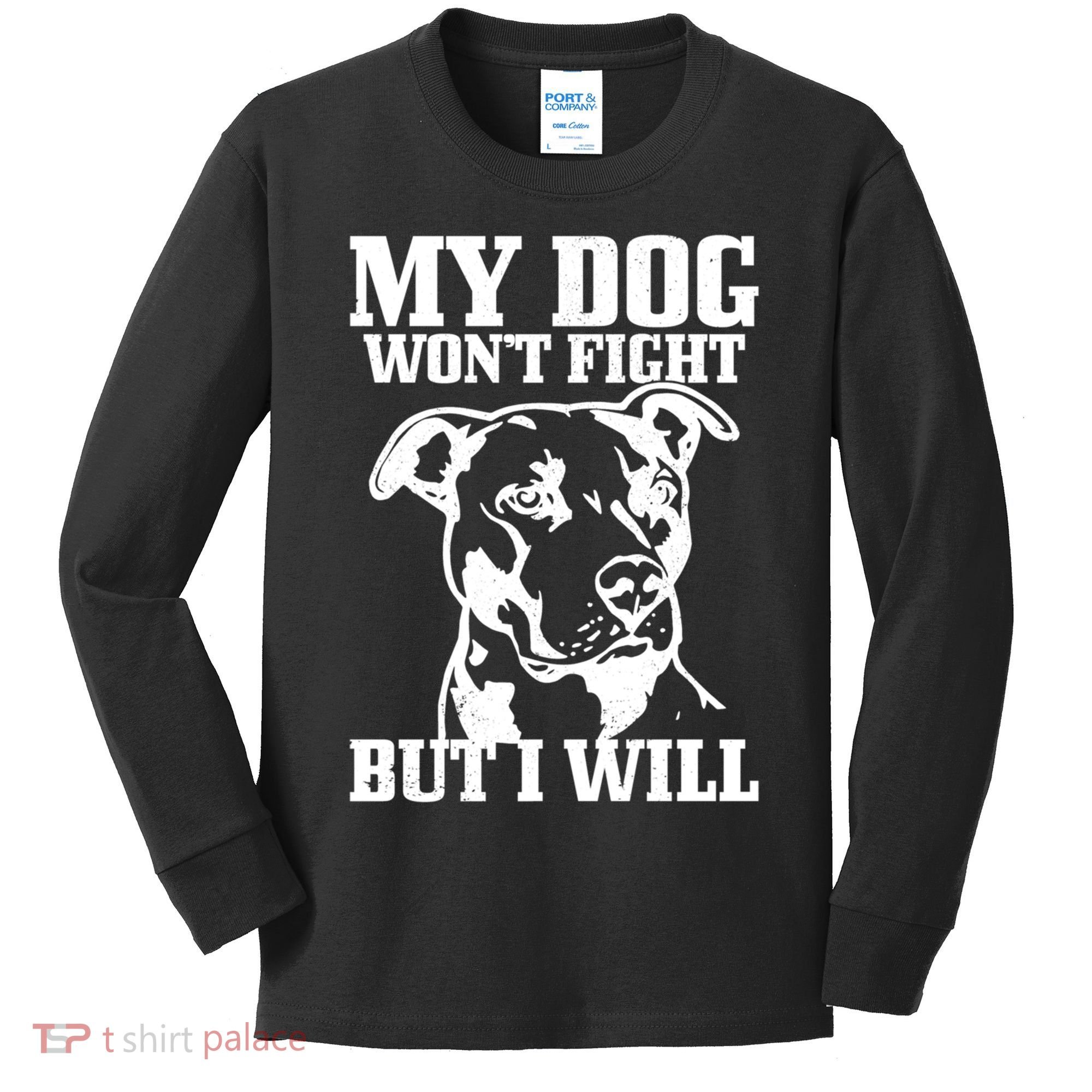 Pitbull Funny Dog Pitbull Mom Pitbull Dad Cute Gift Kids Long Sleeve Shirt