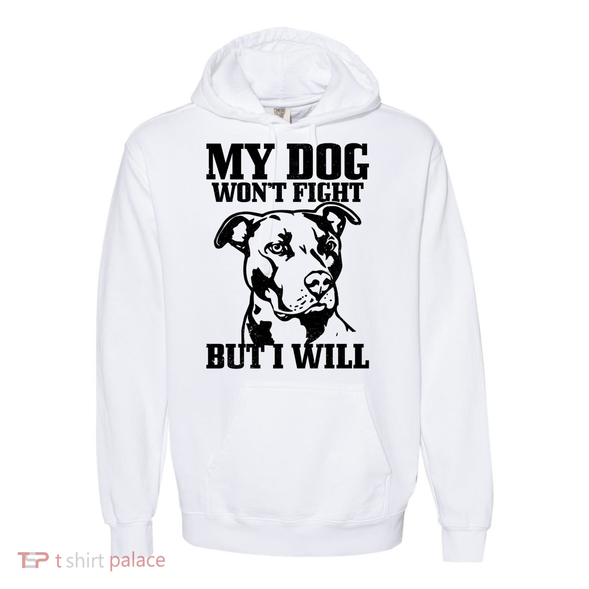 Pitbull Funny Dog Pitbull Mom Pitbull Dad Cute Gift Comfort Colors Garment-Dyed Hooded Sweatshirt