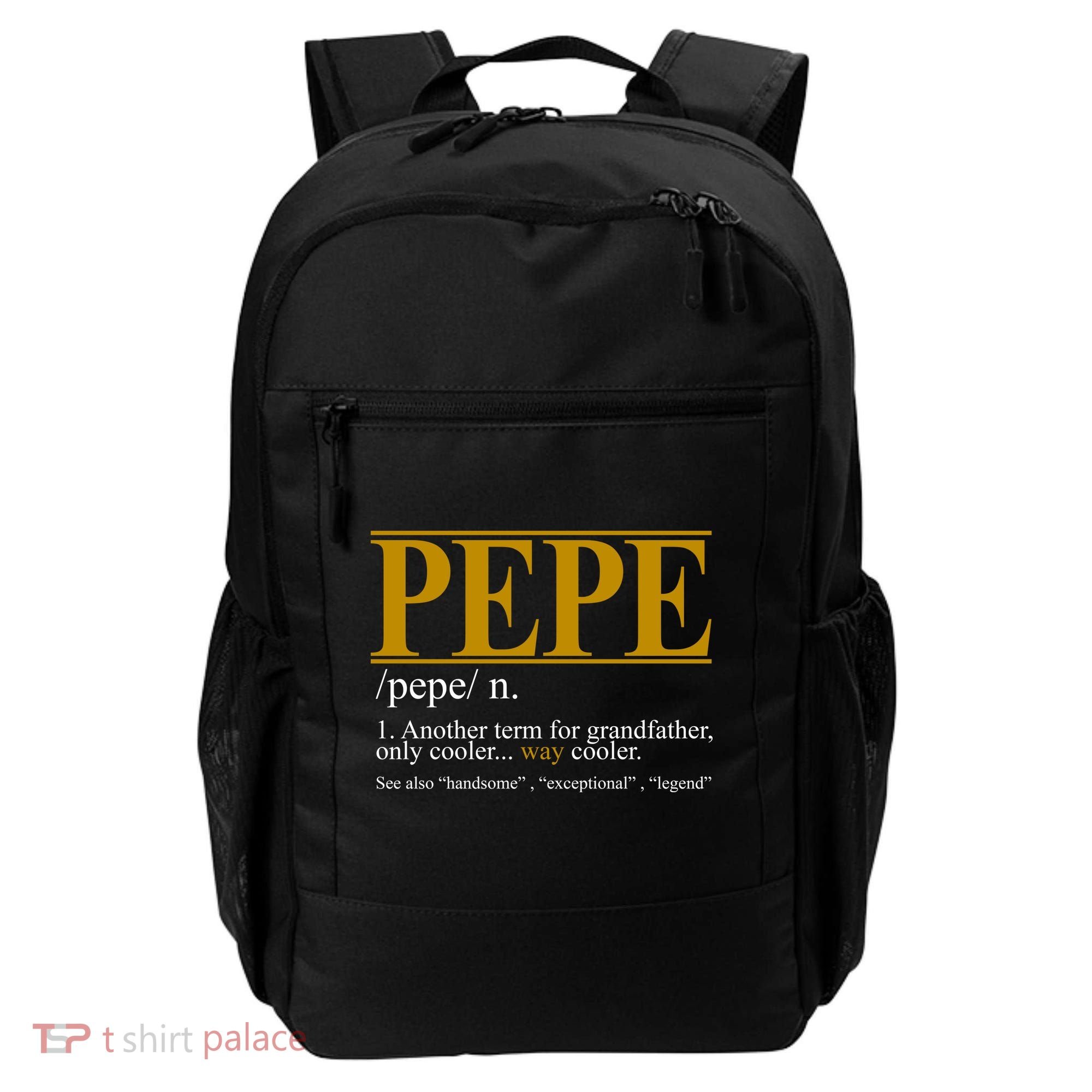 Pepe Fathers Day Gift Grandpa Definition Backpack