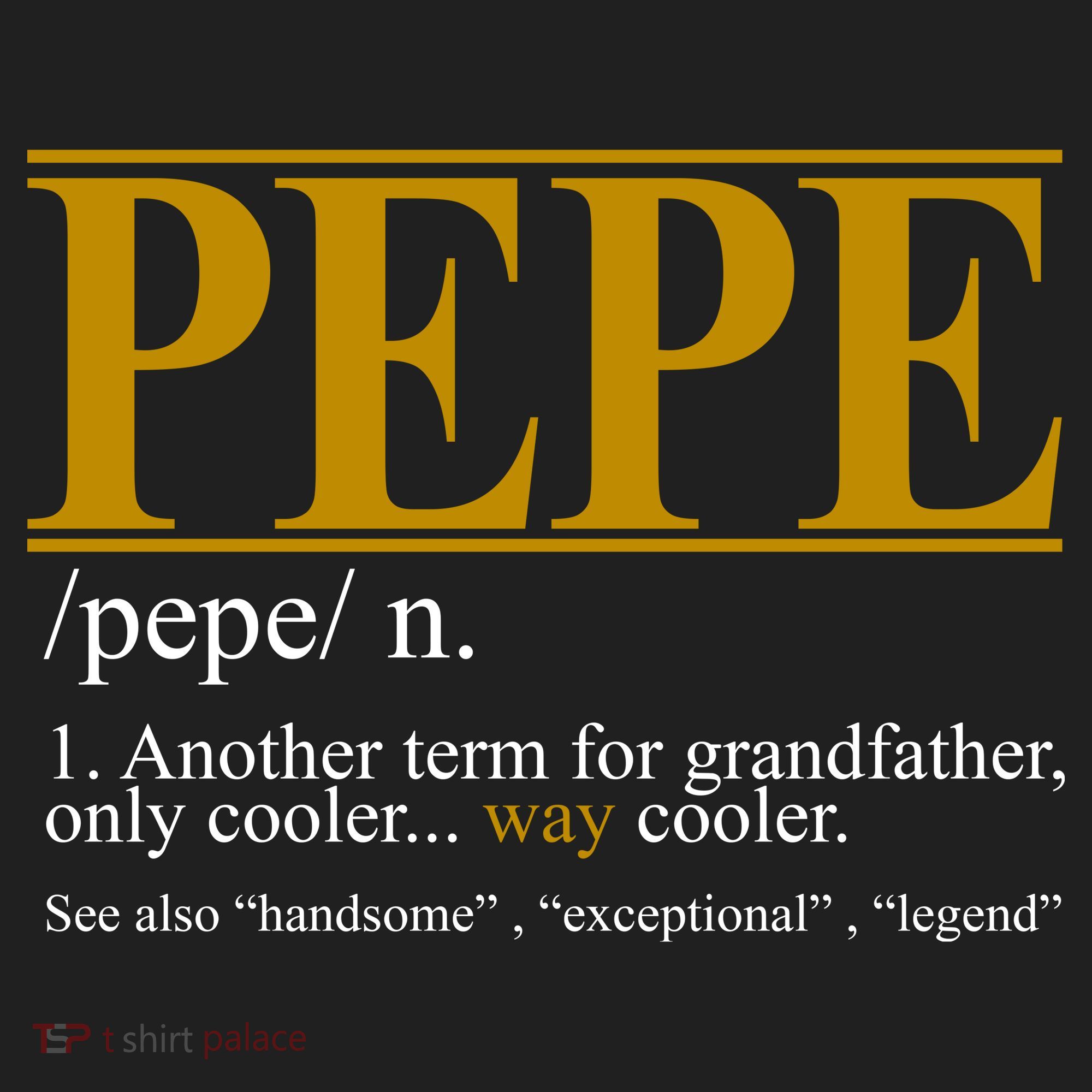 Pepe Fathers Day Gift Grandpa Definition Tumbler