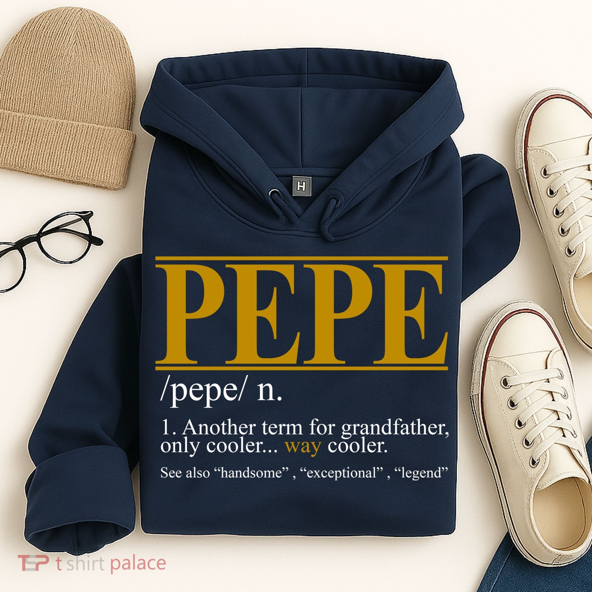 Pepe Fathers Day Gift Grandpa Definition Hoodie