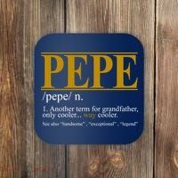 Pepe Fathers Day Gift Grandpa Definition Coaster thumb 0