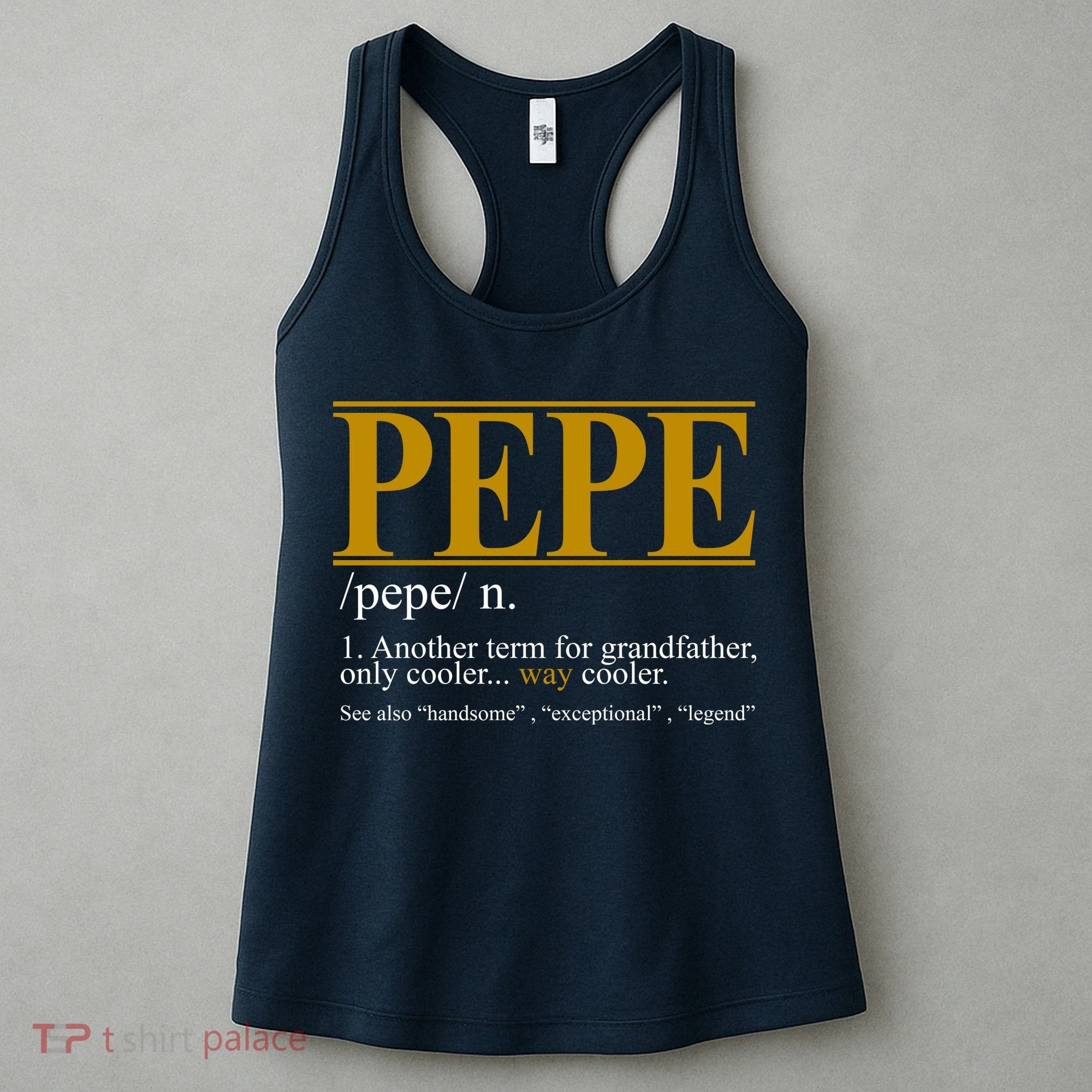 Pepe Fathers Day Gift Grandpa Definition Women's Tank Top