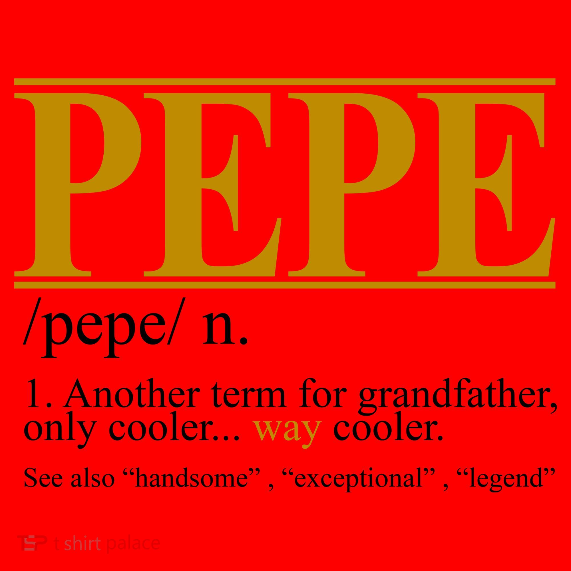 Pepe Fathers Day Gift Grandpa Definition Santa Hat