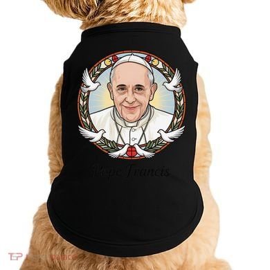 Pope Francis Design Catholic Christian Devotees Souvenir Doggie Tank