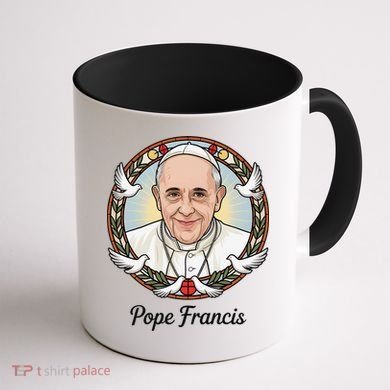Pope Francis Design Catholic Christian Devotees Souvenir Coffee Mug back