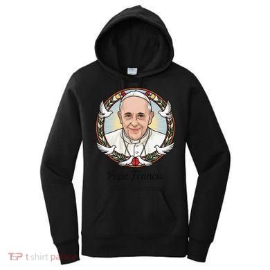 Pope Francis Design Catholic Christian Devotees Souvenir Women's Hoodie