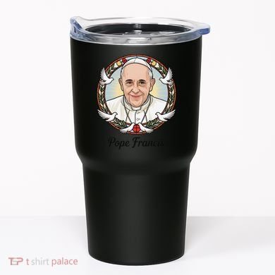 Pope Francis Design Catholic Christian Devotees Souvenir Tumbler