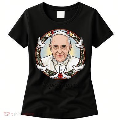 Pope Francis Design Catholic Christian Devotees Souvenir Women's T-Shirt