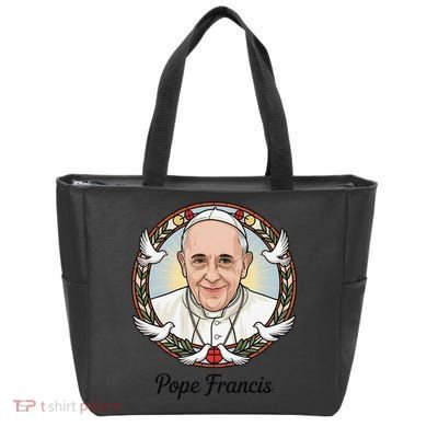 Pope Francis Design Catholic Christian Devotees Souvenir Tote Bag