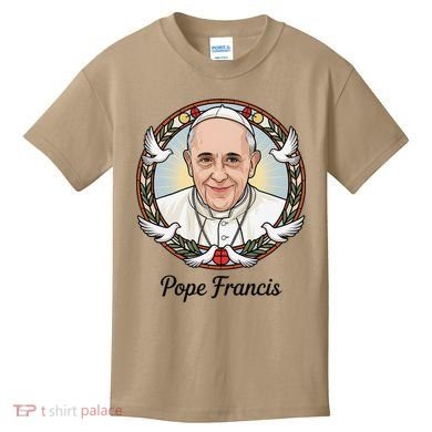 Pope Francis Design Catholic Christian Devotees Souvenir Kids T-Shirt