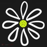 Pickleball Flower Daisy Pickleball Center Hoodie thumb 7