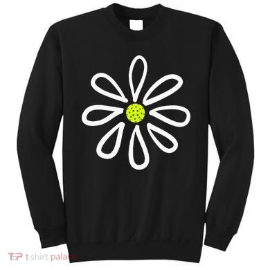 Pickleball Flower Daisy Pickleball Center Sweatshirt