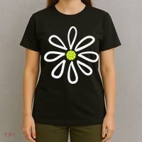 Pickleball Flower Daisy Pickleball Center T-Shirt thumb 4