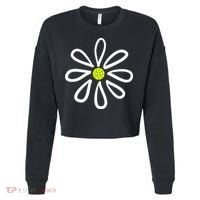 Pickleball Flower Daisy Pickleball Center Cropped Pullover Crew thumb 0