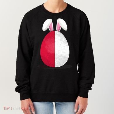 Poland Flag Egg Bunny Ears Polish Easter Sunday Great Gift Women's Sweatshirt