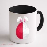 Poland Flag Egg Bunny Ears Polish Easter Sunday Great Gift Coffee Mug thumb 1